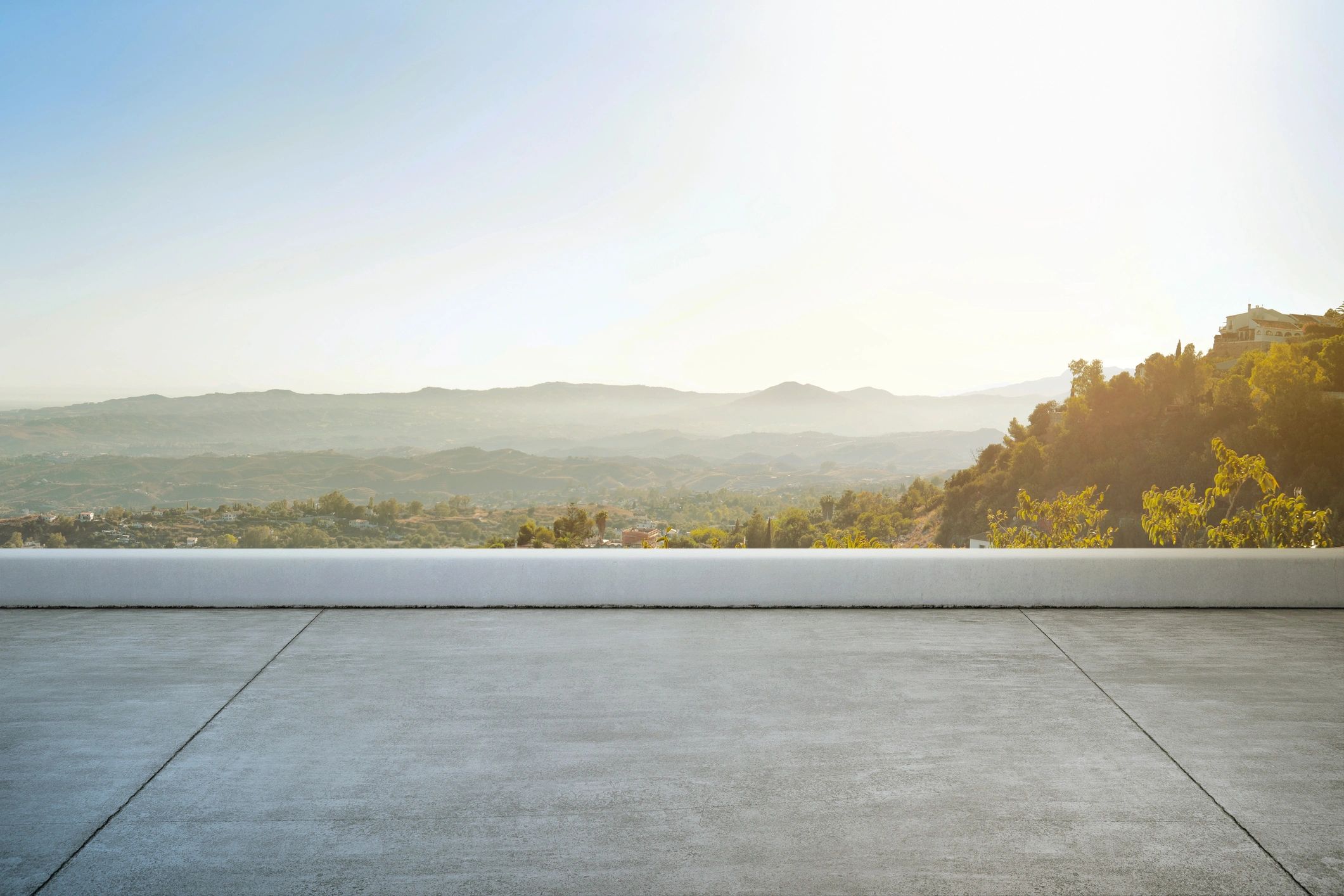 Contemporary Patio with Decorative Edging